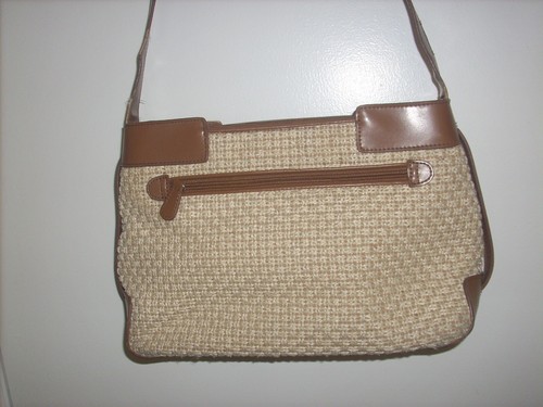 STONE MOUNTAIN Woven Strawlike Handbag - 8" x 14"