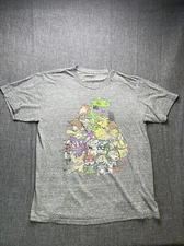 Nickelodeon Shirt Adult Mens Size Large Rugrats Hey Arnold Gray Heathered