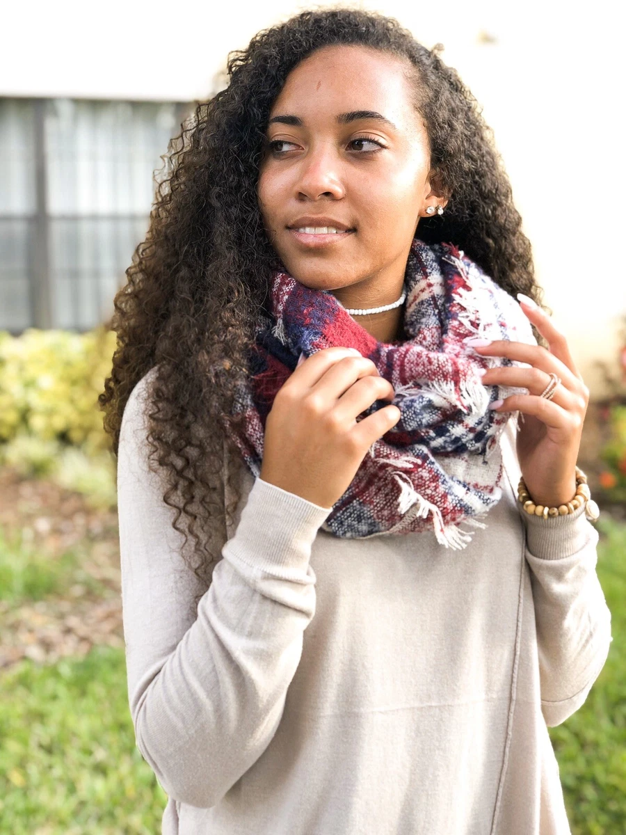 Burgundy and best sale cream scarf