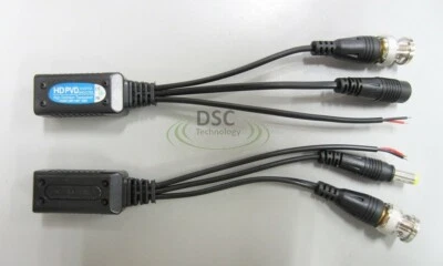 DSC RJ45 To BNC HD Video Balun Adapter Passive Video & Power PTZ Transceiver (Pair)