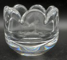 ORREFORS Sweden Heavy CRYSTAL Ashtray Bowl SIGNED No box (Lars Hellsten?)