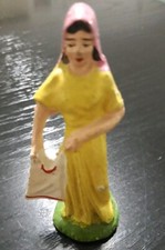 Pastore Presepe anni 40 in Pasta Cartapesta Cm. 8,5  dipinto a mano soggetto 3