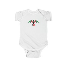 Pan-African Flag Geometric Bird Baby Bodysuit Black Flag Boy Girl
