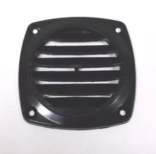  Black Plastimo 3-1/4" Multi Purpose RV Louvre Vent