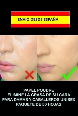 PIEL GRASA PAPEL POUDRE PAPEL CON EFECTO MATIZANTE ELIMINE EL BRILLO DEL ROSTRO