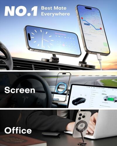 For MagSafe iPhones 15 14 13 Pro Max & Samsung Galaxy Magnetic Car Phone Mount - Picture 6 of 8