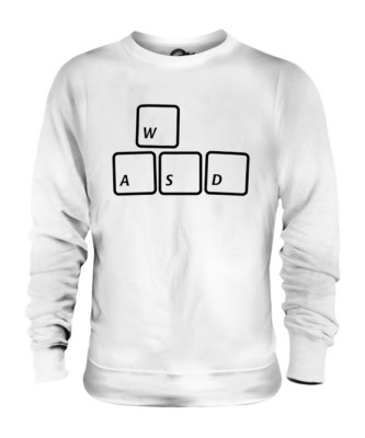 WASD PC GAMING UNISEX SWEATER  TOP GIFT KEYBOARD GAMER