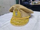 WW2 British UK Royal Navy Military Captains Officers Peak Visor Hat Cap Sz:58