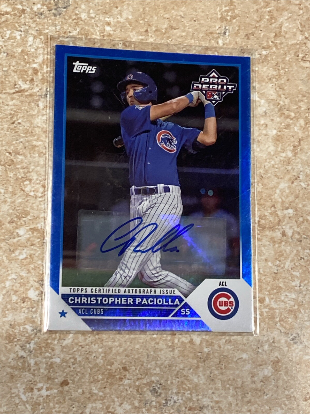2023 Topps Pro Debut - Blue Foil Autographs #PD-195 Christopher Paciolla /150...