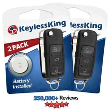 2x Keyless Entry Remote Car Flip Key Fob Control for Volkswagen VW NBG010180T