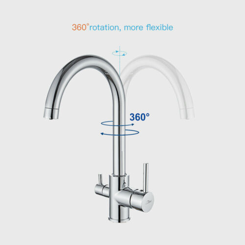 3 Wege Küchenarmatur Wasserhahn mit Osmoseanlage Wasserfilter Trinkwasserhahn - Bild 4 von 11