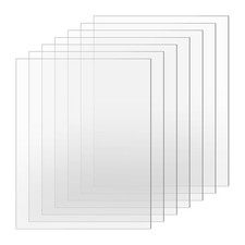 TKOnline 7 PCS Plexiglass Sheets, 8" x 10" x 0.04 Clear PET Sheet Panels, Clear
