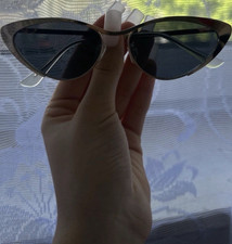 Damen Cat Eye Sonnenbrille schmal leicht, sch...