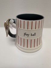 Rae Dunn x Peanuts White W/ Red Stripes Baseb...