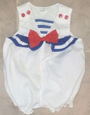 Vtg Sailor Baby Bubble Romper Size 3-6 M By Baby Togs