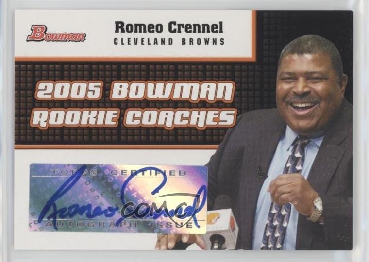 2005 Bowman Rookie Coach Auto Romeo Crennel #BRC-RC Auto 8u9