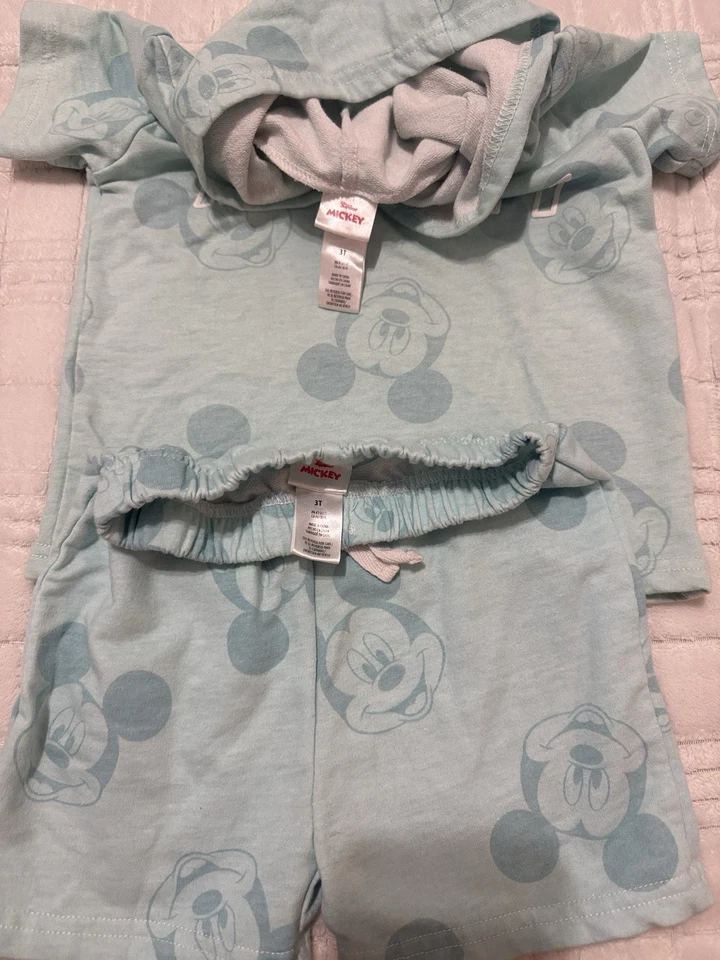Disney Junior Mickey Mouse Niños 4T Conjunto Superior e Inferior 100% Algodón Gasa Foto 3 de 4