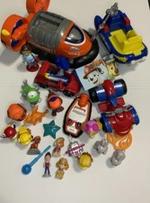 Paw Patrol Figure Chase Marshall Skye Rocky Rubble Zuma Vehicles Boat Lot