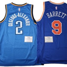 LOT Thunder Shai Gilgeous-Alexander & Knicks RJ Barrett AUTO Canada Fanatic COA