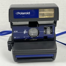 Vintage POLAROID 636 Close Up Instant Camera With Strap  Flash Tested  Working