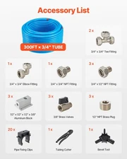 New Air Compressor Line Kit, 300FT x 3/4", HDPE-Aluminum Compressed Air Piping