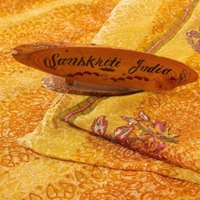 Sanskriti Vintage Sarees Pure Georgette Silk Hand Beaded Fabric Premium 5Yd Sari
