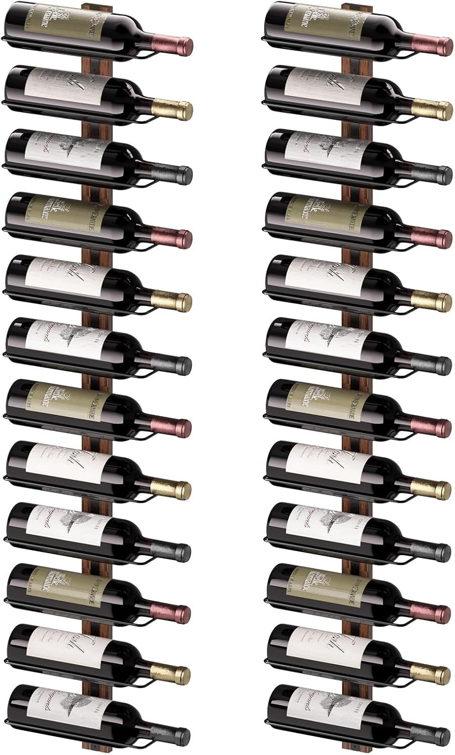 Stylish Wall-Mounted Wine Rack for 24 Bottles - Perfect for Kitchen & Bar