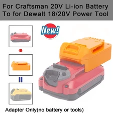 Adapter For Craftsman 20V Li-ion Battery to Fits For Dewalt 20V Power Tools US