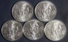 FIVE (5) PROSPECTOR DESIGN 1 OZ .999 SILVER ROUNDS ( 5 OZ TOTAL)  LOT 060432