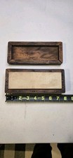 VTG OILSTONE WHET STONE SMOOTH SHARPENING STONE HONE WOOD BOX ARKANSAS Norton?