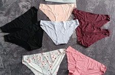 Women's Underwear 8 pair of Stretchy Elastic Waistband Poly Blend Size Large