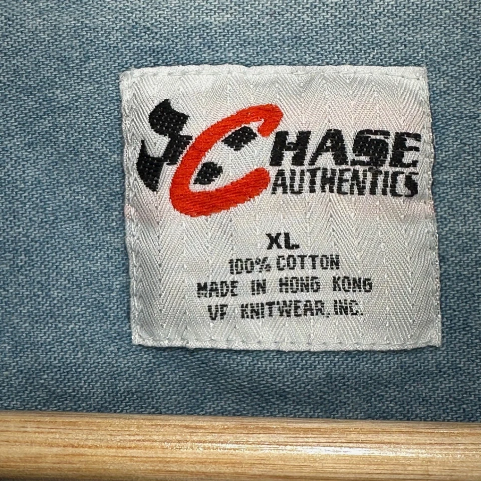 Vintage Jeff Gordon NASCAR Racing Chase Denim Button Shirt Mens XL Blue DuPont - Image 4 of 4