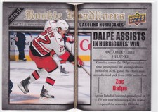 10/11 UD..ZAC DALPE..ROOKIE HEADLINERS..# RH-7..HURRICANES..FREE COMBINED SHIP