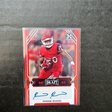 2022 Leaf Draft Ronnie Rivers Red Auto BA-RR1 RC Rams