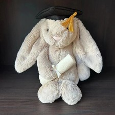 Jellycat Bashful Bunny Graduation Outfit Plush Toy Cute Gift Collectible Doll