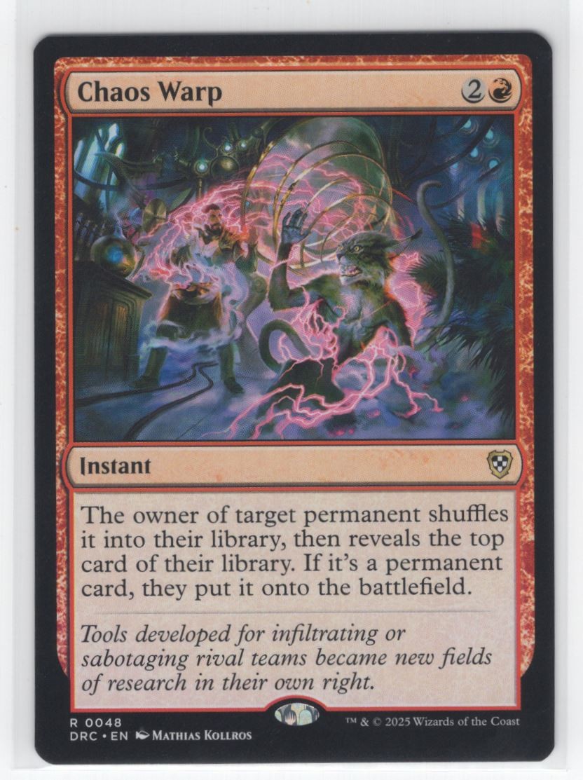 #48 2025 Magic Aetherdrift Commander * Chaos Warp Rare