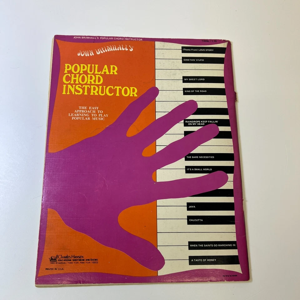 John Brimhall's Popular Chord Instructor The Easy Approach 1969  - Image 2 of 4