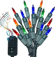 Indoor/Outdoor Multi-Color Musical Christmas Lights - Plays 25 Classical Holiday