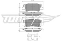 Tomex Brakes Bremsbelagsatz, Scheibenbremse TX 60-26 FüR Hyundai KIA