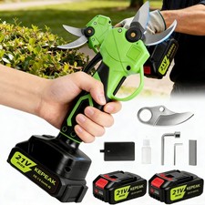 Electric Pruning Shears Cordless Pruner Brushless Branch Cutter with 2 Batteries