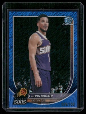 2025-26 Bowman Chrome Blue Shimmer Devin Booker 089/150 Phoenix Suns #BCV-124