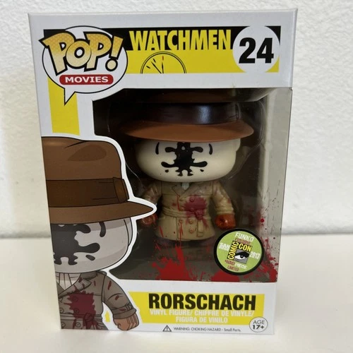 FUNKO POP WATCHMEN RORSCHACH BLOODY #24 2013 SDCC LE 480 100% AUTHENTIC!!!