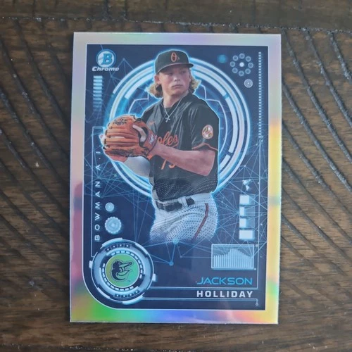 Jackson Holliday 2024 Bowman Chrome Baseball #BAI-6 Bowman AI Refractor OriolesA