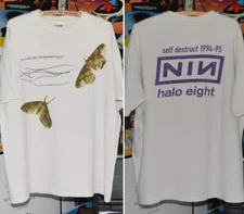 Nine Inch Nails Band 1994 The Downward Spiral Reprint 2 Side White Unisex Tshirt