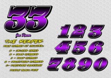 Race Car Numbers Reaper Vinyl Decals Kit Package