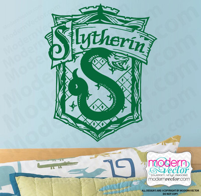 Adhesive Vinyl Decal Car/Wall/Laptop Harry Potter Hogwart Slytherin Crest Adhesive Vinyl Decal Car/Wall/Laptop Harry Potter Hogwart Slytherin Crest