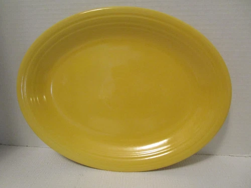 Fiesta Yellow Oval Serving Platter Plate HLC USA FiestaWare 12.5" Vintage