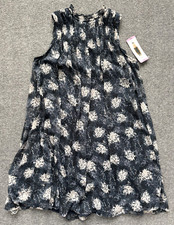 NWT JOIE Baltic Print Mini Dress Small Sleeveless Ruffle Lace Neck Pullover $348