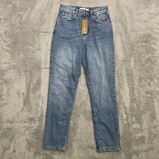 Nasty Gal Daya Straight Jeans Womens Size 4 Blue Denim Medium Wash High Rise NEW