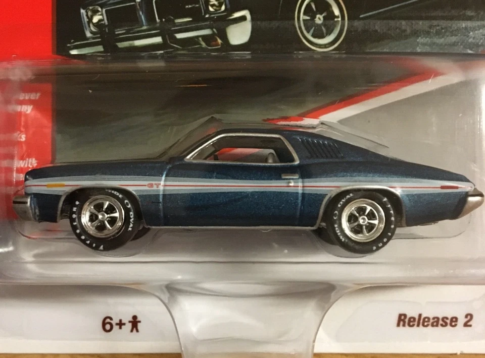 Johnny Lightning 1973 Pontiac Lemans White Lighting Blue - Real Riders - Image 3 of 4